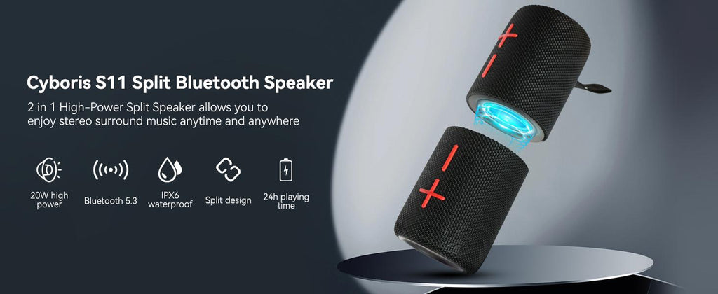 S11 Plus Bluetooth speaker packaging and accessories