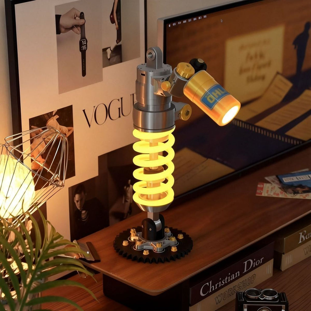 Shock absorber desk lamp, industrial coilover ambient light, product photo 17