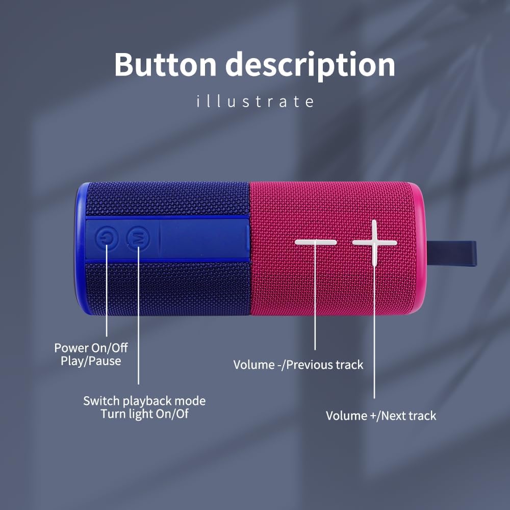 Portable wireless speaker with 24H playtime