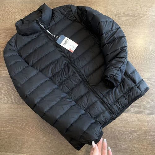 Clearance quilted puffer coat, lightweight down cotton jacket for men