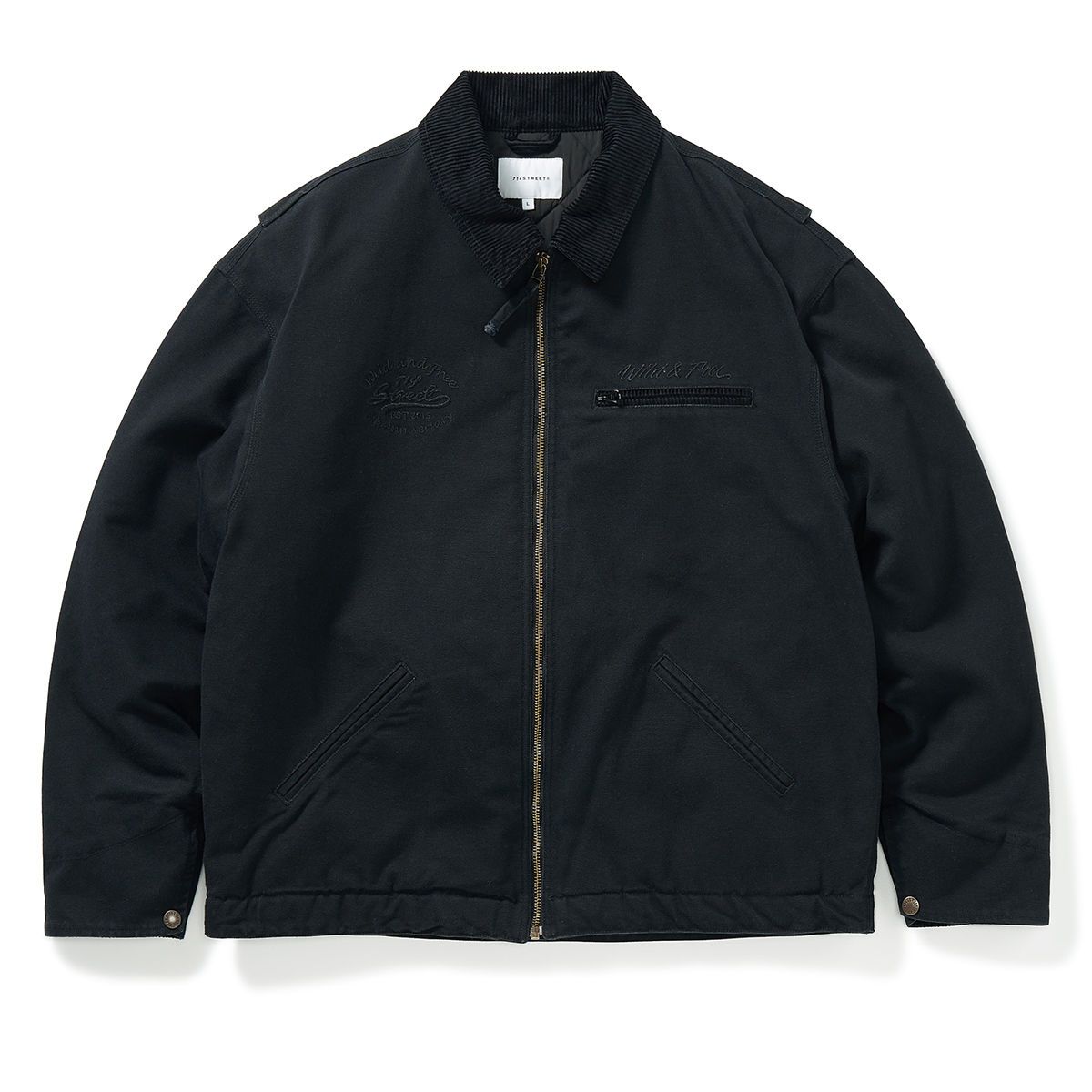 Japanese style padded jacket sleeve detail
