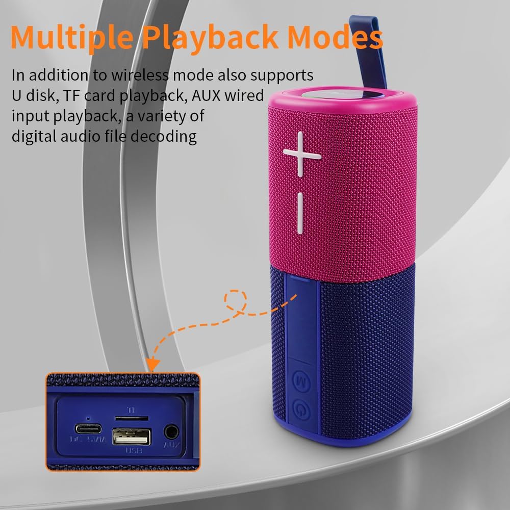 Color-blocking magnetic Bluetooth speaker side view
