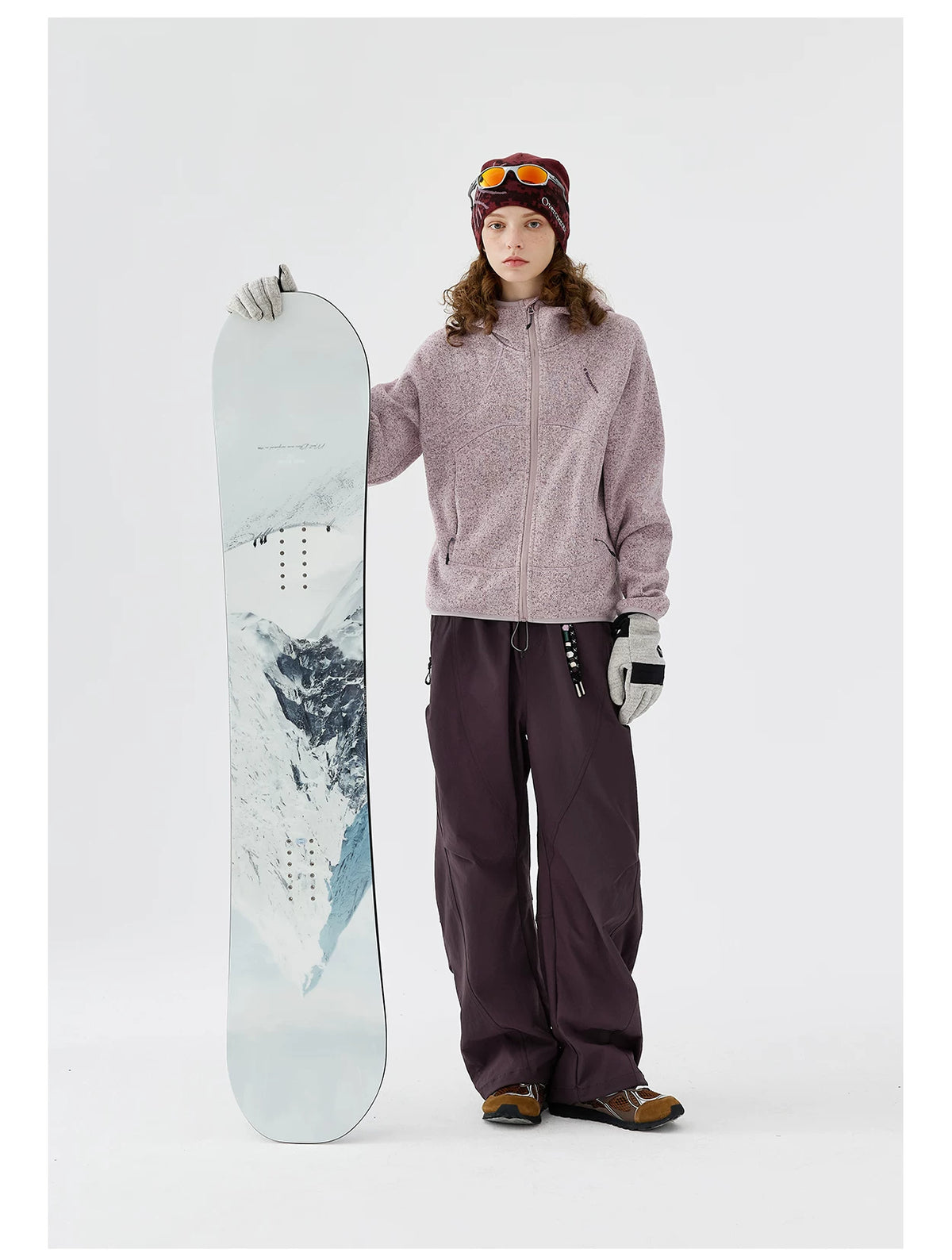 Melange Knit Fleece Hoodie