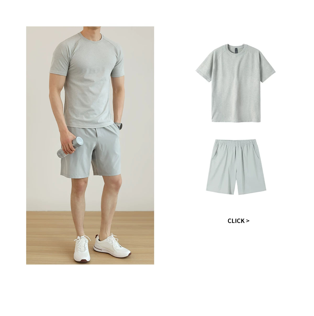 Men's Jacquard Mesh Short Sleeve Tee