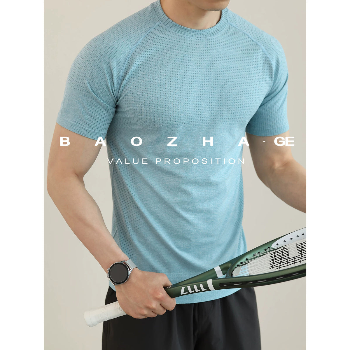Men's Jacquard Mesh Short Sleeve Tee