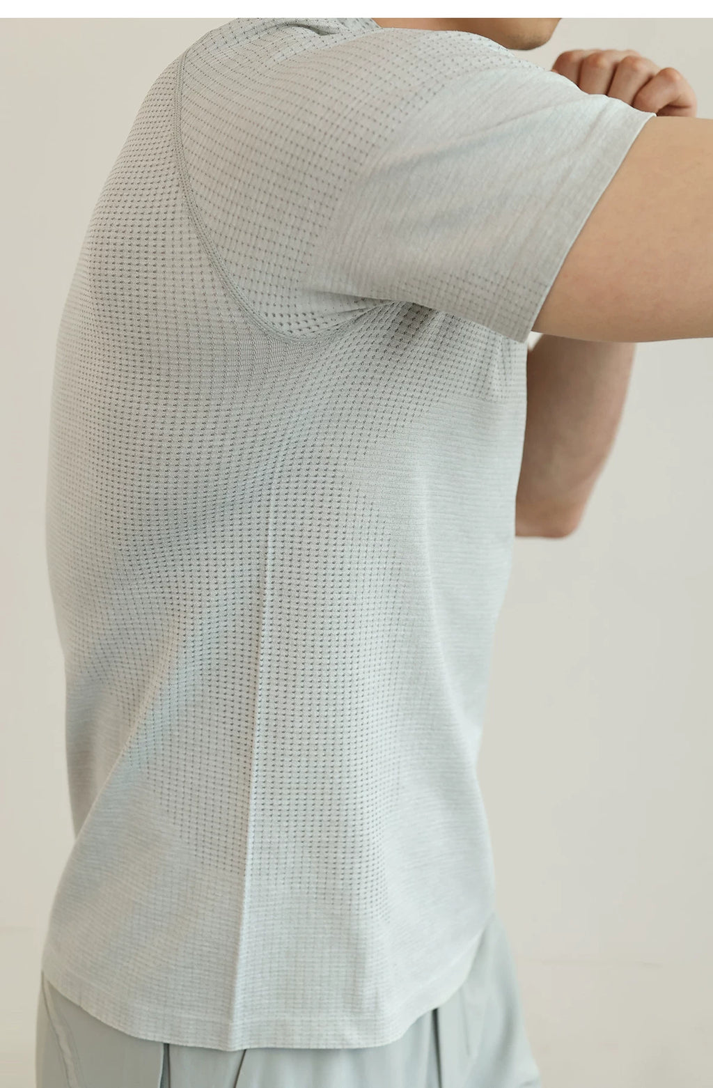 Men's Jacquard Mesh Short Sleeve Tee