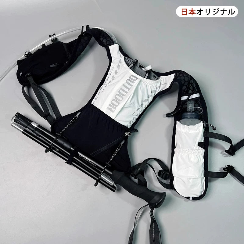 Unisex hydration vest running backpack, ultralight trail pack, product photo 8