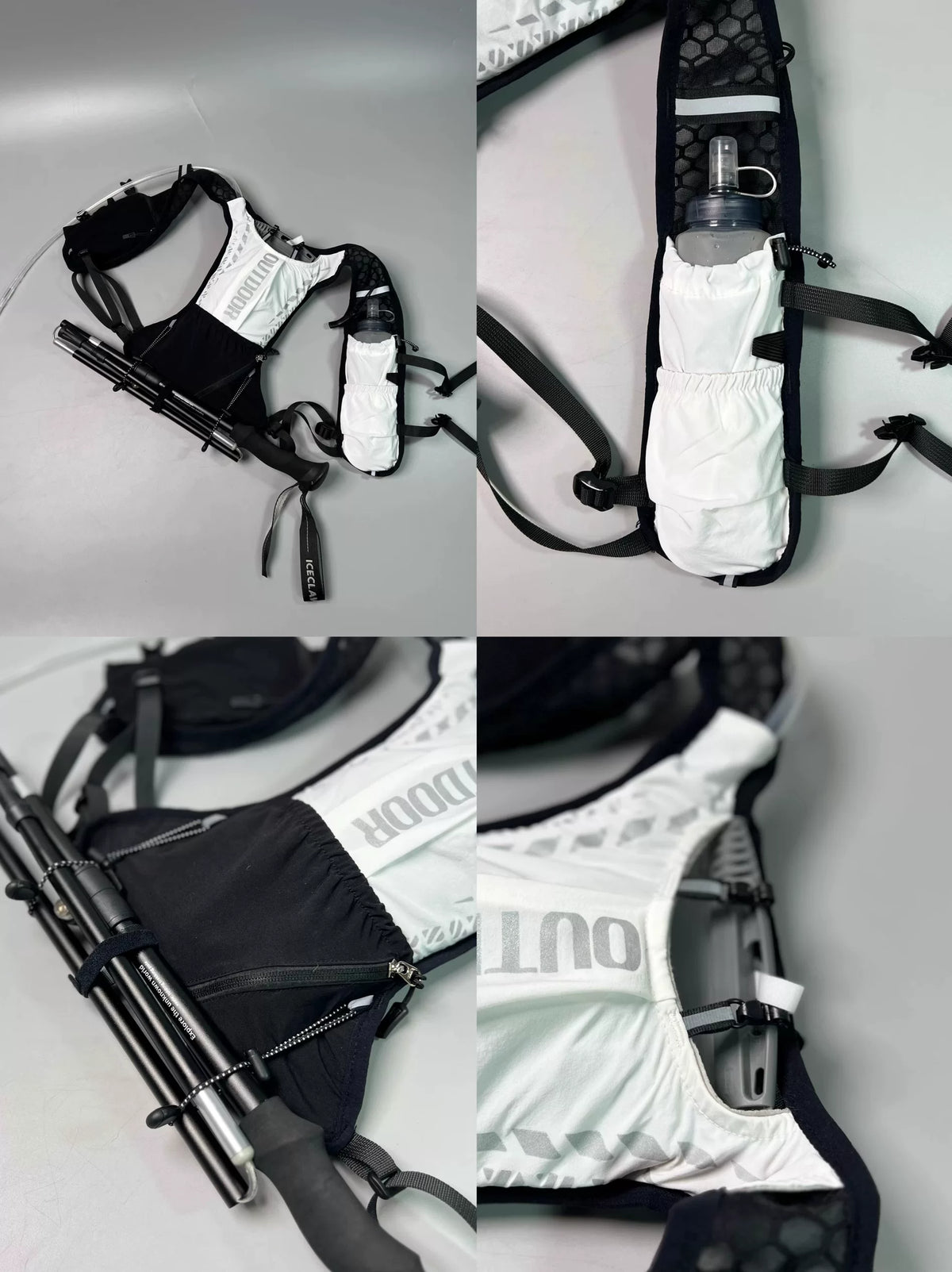 Unisex hydration vest running backpack, ultralight trail pack, product photo 12