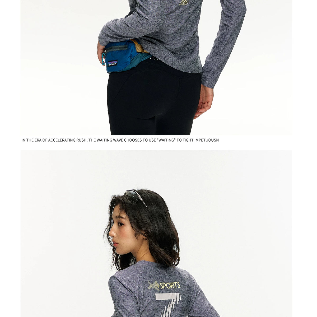 Women's Melange Long Sleeve Top