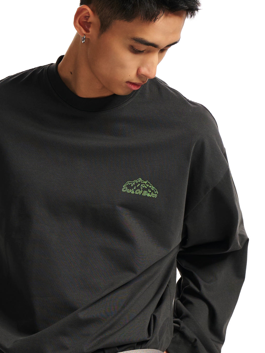 Unisex Gorpcore Long Sleeve T-Shirt, Loose Relaxed Fit Quick Dry Moisture Wicking Outdoor Rock Climbing Hiking Tee, Breathable Casual Mountain Style Athletic Top for Men Women Trekking Camping Daily Wear