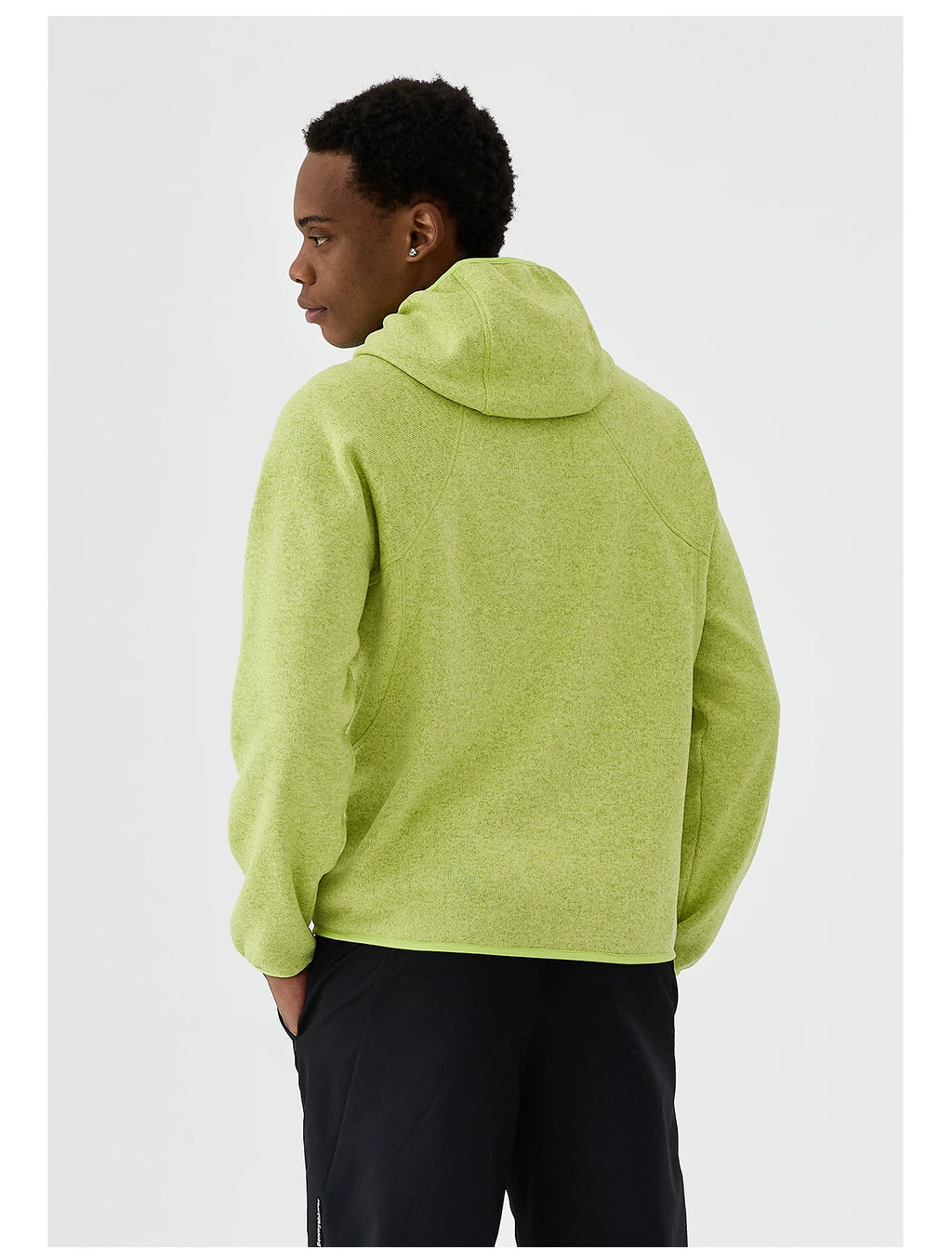 Melange Knit Fleece Hoodie