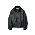 Partimento quilted leather jacket with handmade knit collar, product photo 19