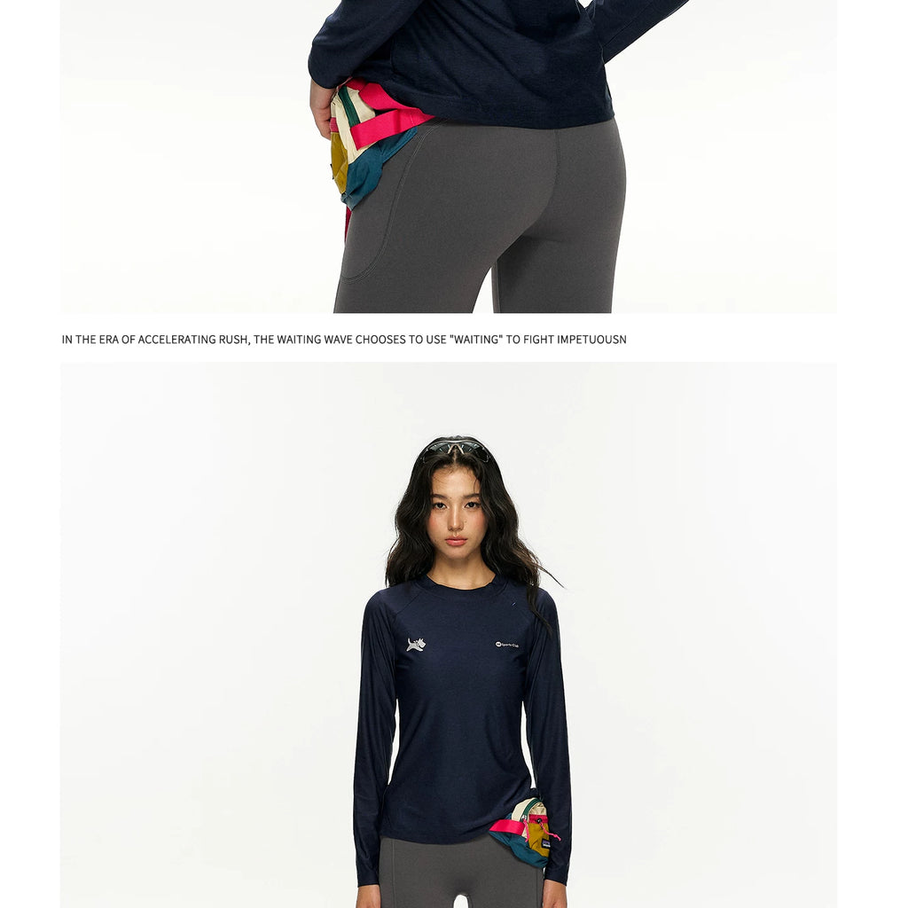 Women's Melange Long Sleeve Top