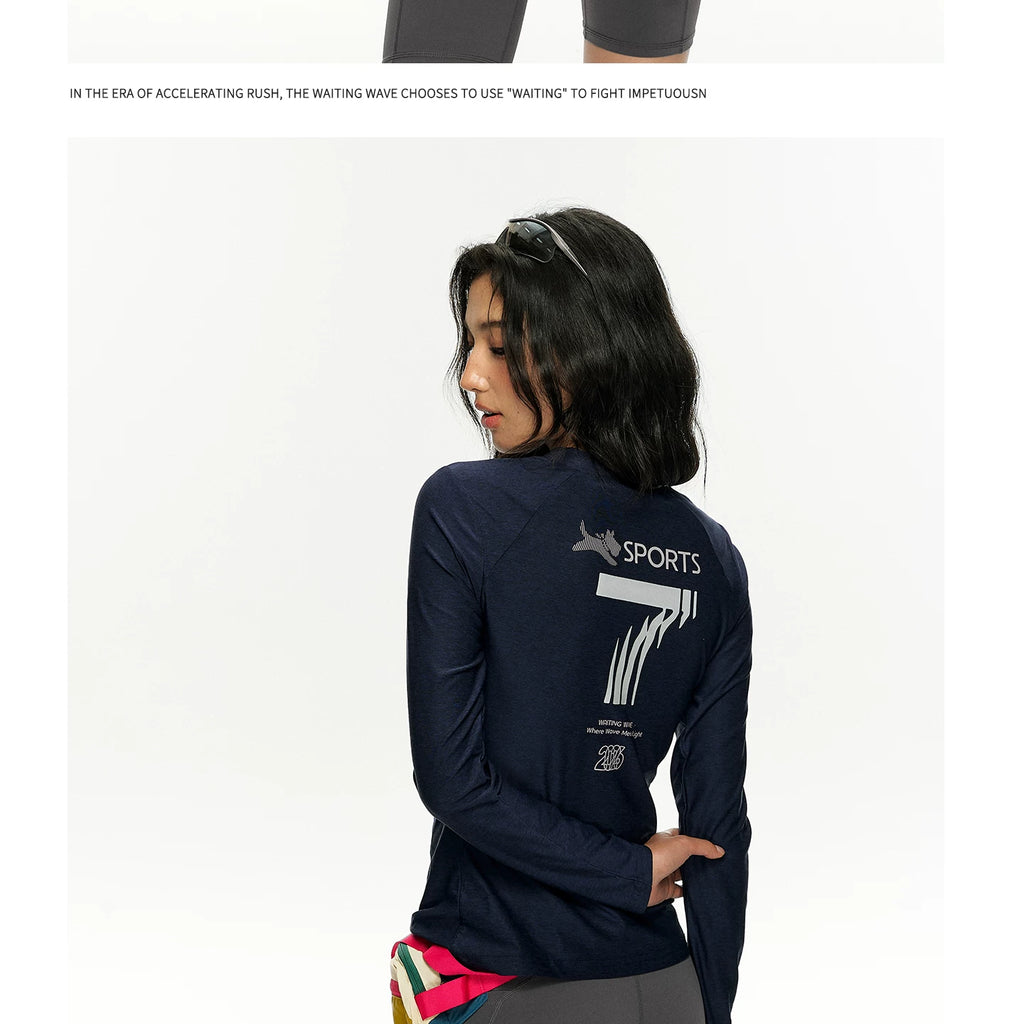 Women's Melange Long Sleeve Top