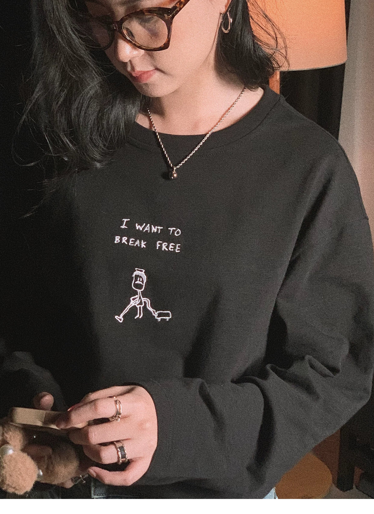 PII Queen Band "I Want to Break Free" Vintage Embroidered T-Shirt, Heavyweight American Retro Relaxed Fit Crew Neck Short Sleeve Tee, Classic Rock Band Graphic Top for Men Women Casual Streetwear Concert Outfits