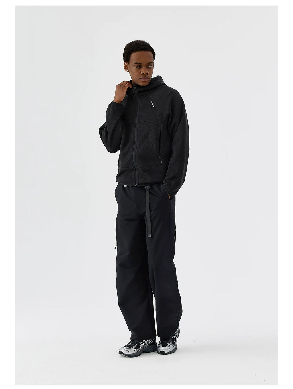 Melange Knit Fleece Hoodie