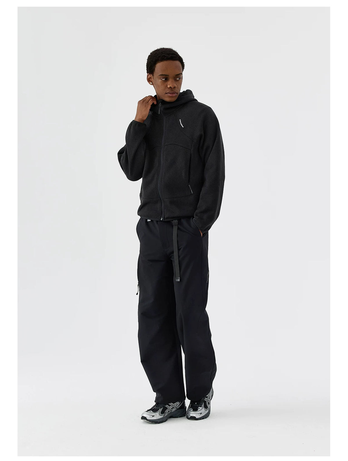 Melange Knit Fleece Hoodie