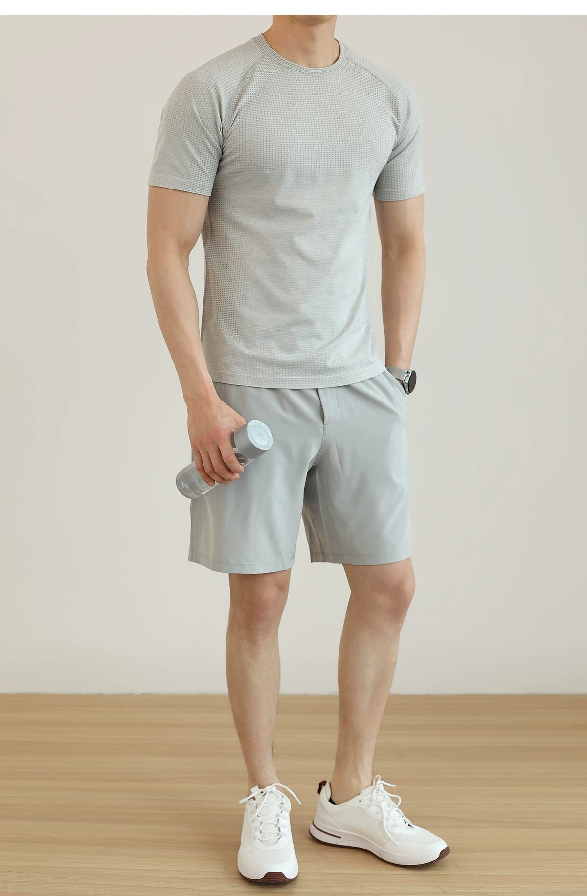 Men's Jacquard Mesh Short Sleeve Tee