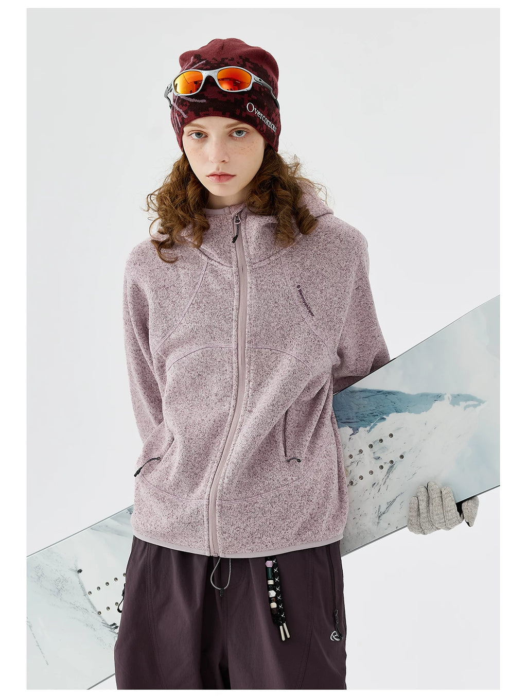 Melange Knit Fleece Hoodie