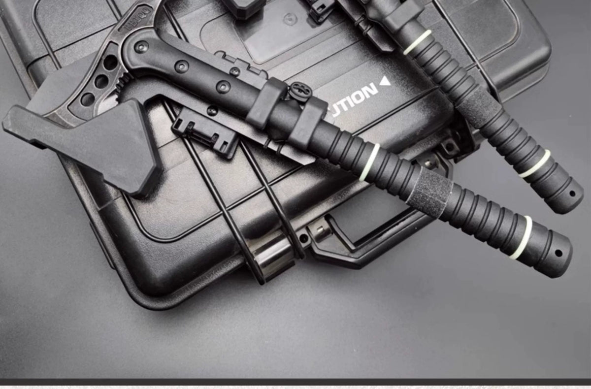 Tactical axe sheath, quick draw holster for engineer hatchet, worn view