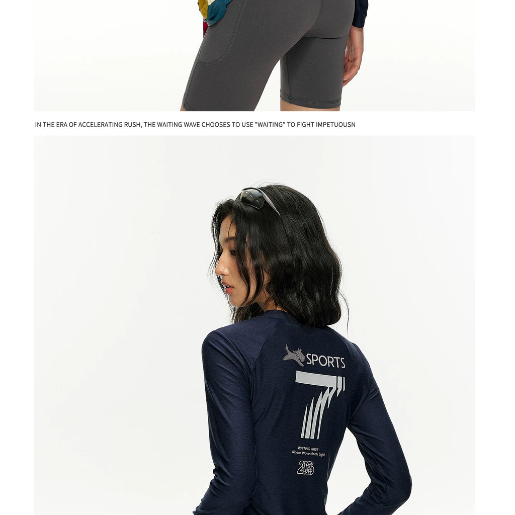 Women's Melange Long Sleeve Top