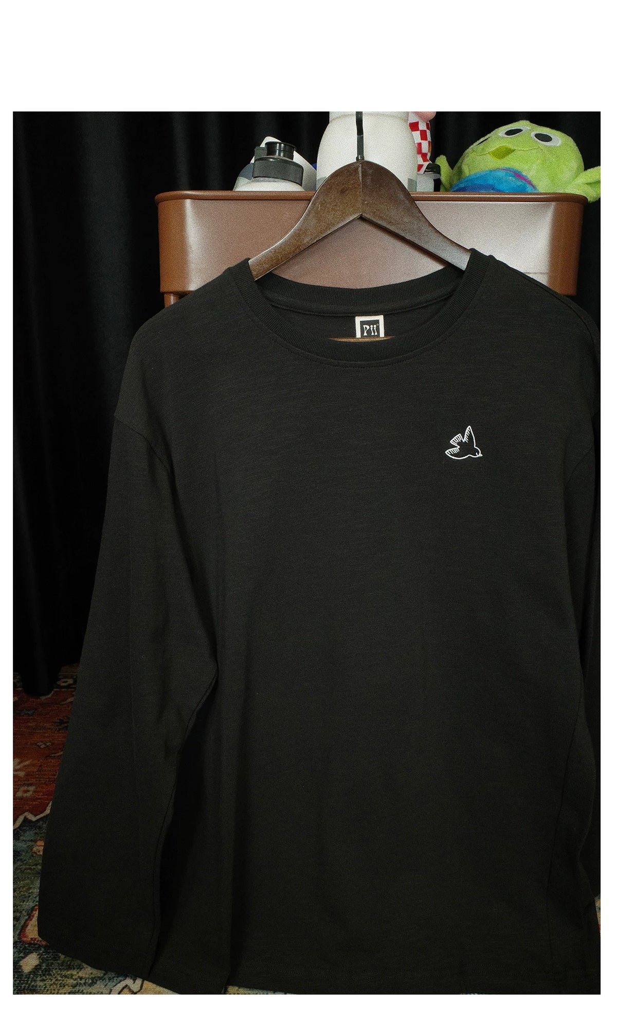 Unisex Peace Dove Embroidered T-Shirt | 280GSM Heavyweight American Vintage Hand Drawn Loose Fit Casual Tee, PII Neutral Retro Short Sleeve Top for Men Women Streetwear Daily Wear Peace Gift