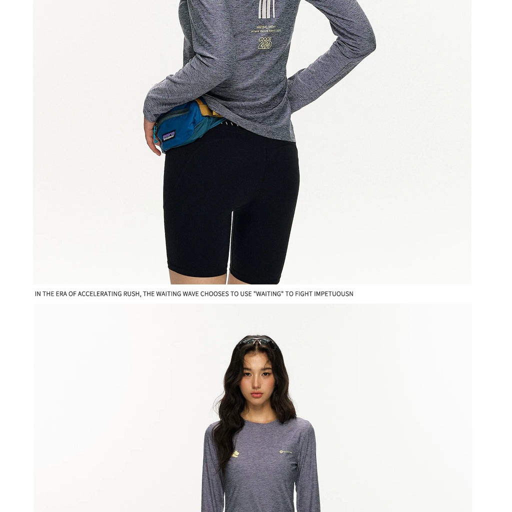 Women's Melange Long Sleeve Top
