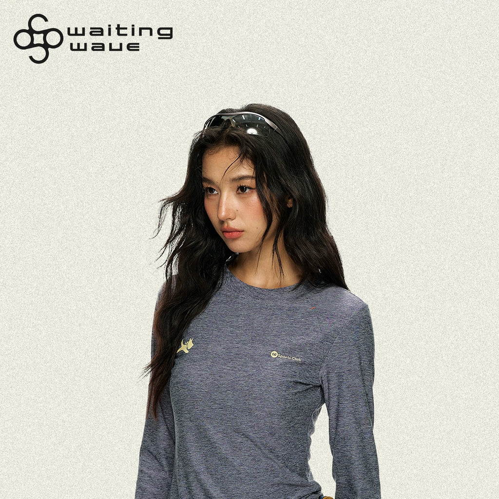 Women's Melange Long Sleeve Top