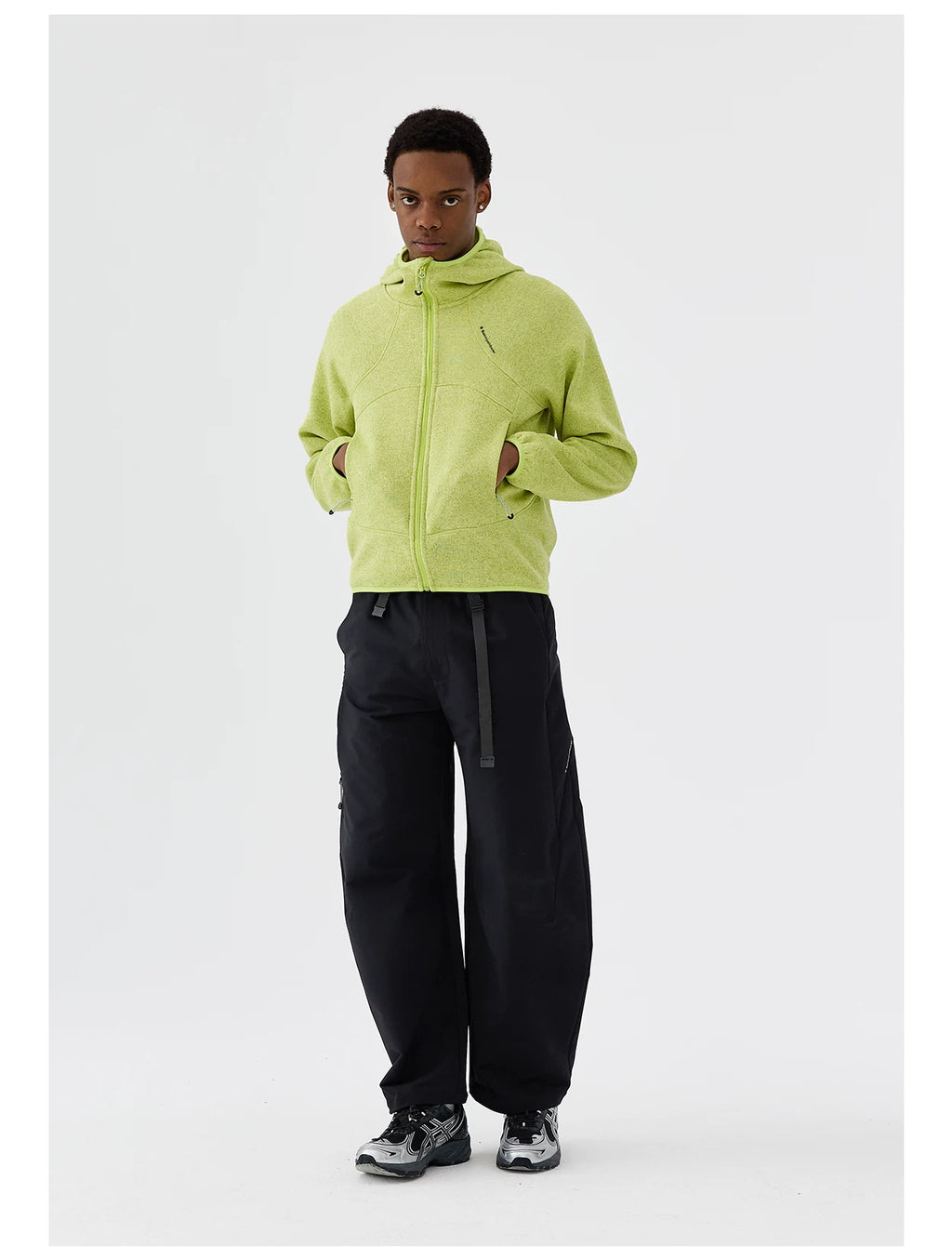 Melange Knit Fleece Hoodie