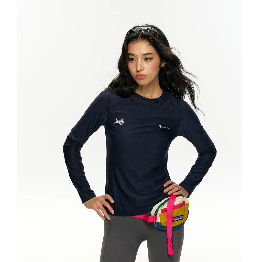 Women's Melange Long Sleeve Top