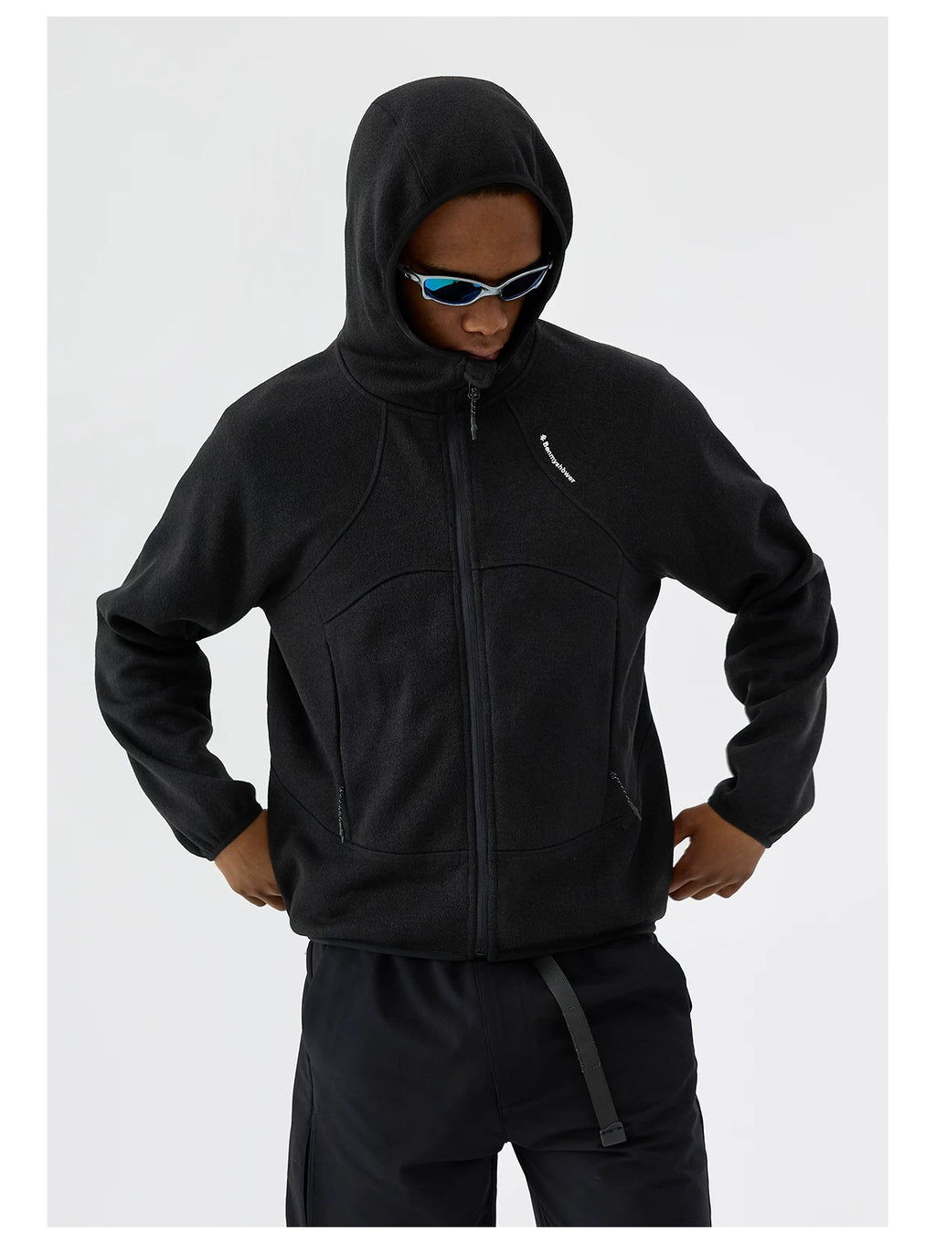 Melange Knit Fleece Hoodie