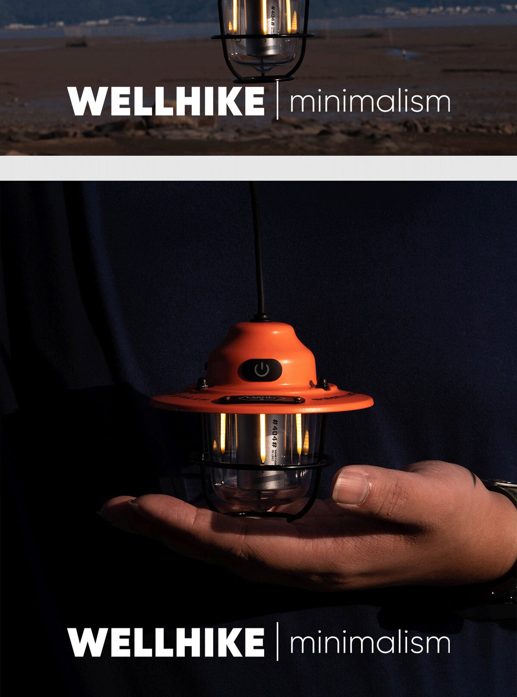 Wellhike mini pinecone camping lantern, rechargeable camp light, product photo 11