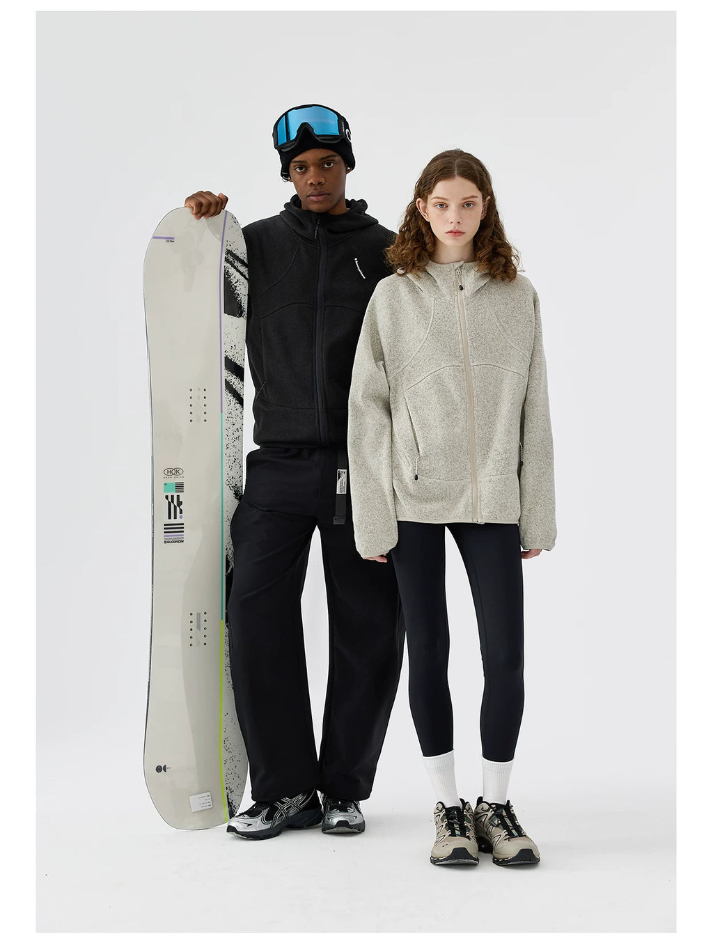 Melange Knit Fleece Hoodie