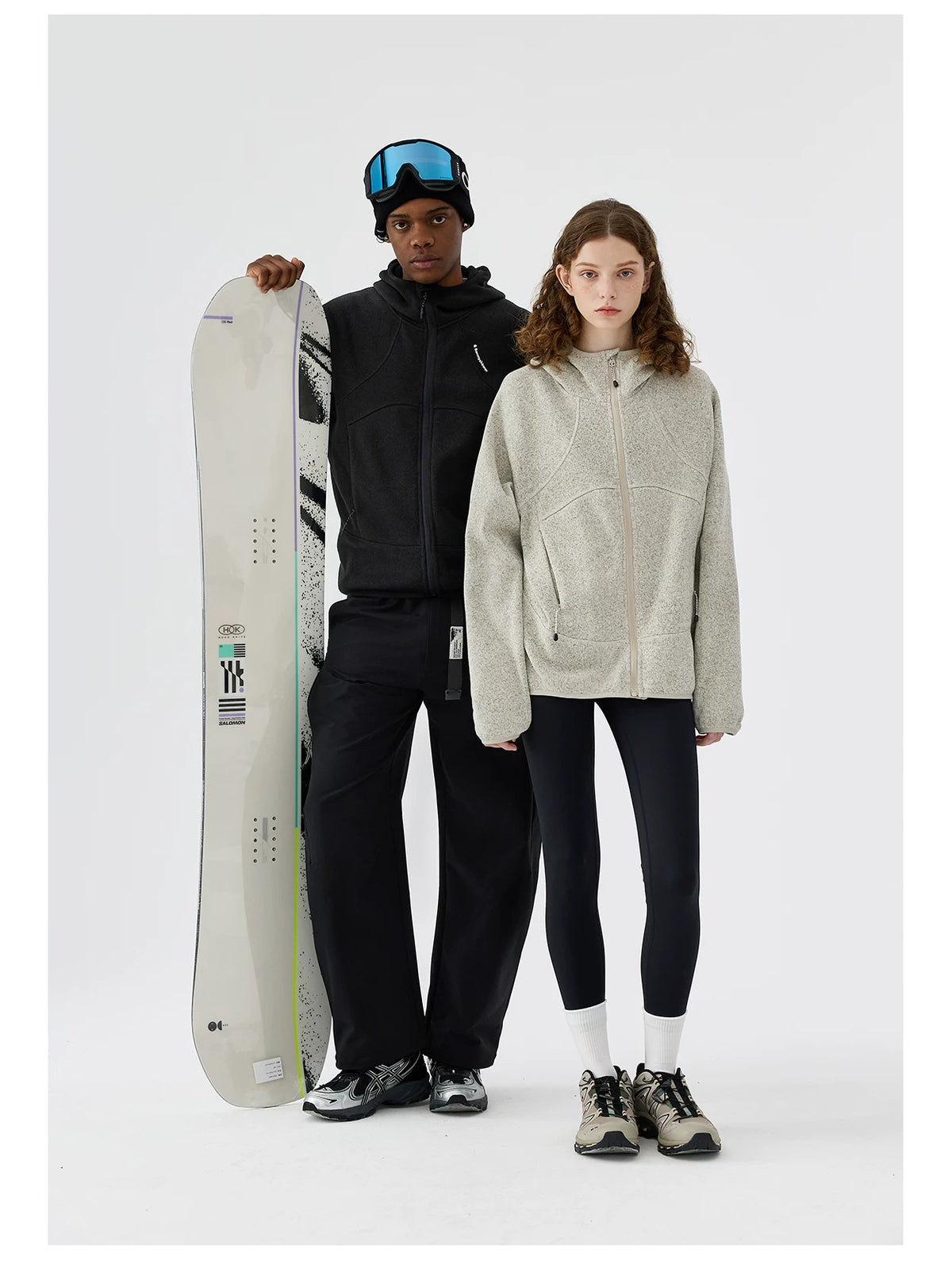 Melange Knit Fleece Hoodie