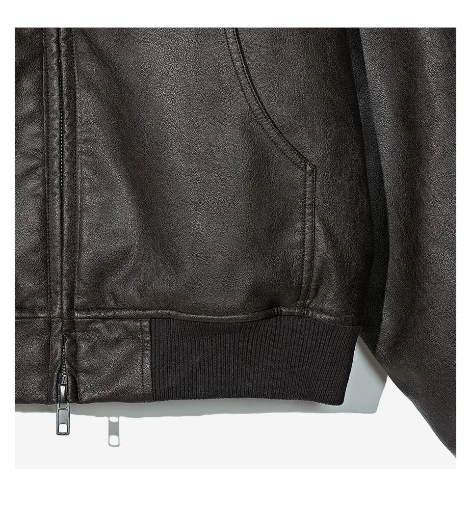 Partimento quilted leather jacket with handmade knit collar, product photo 17
