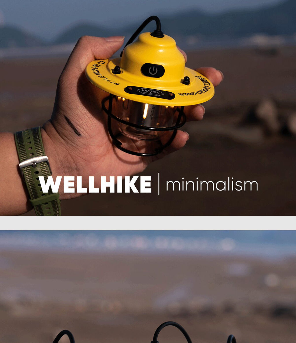 Wellhike mini pinecone camping lantern, rechargeable camp light, product photo 8