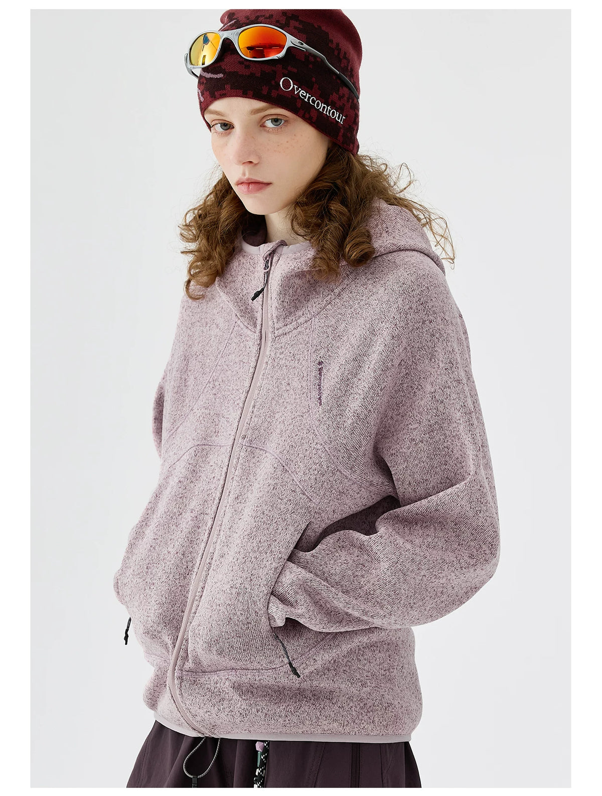 Melange Knit Fleece Hoodie