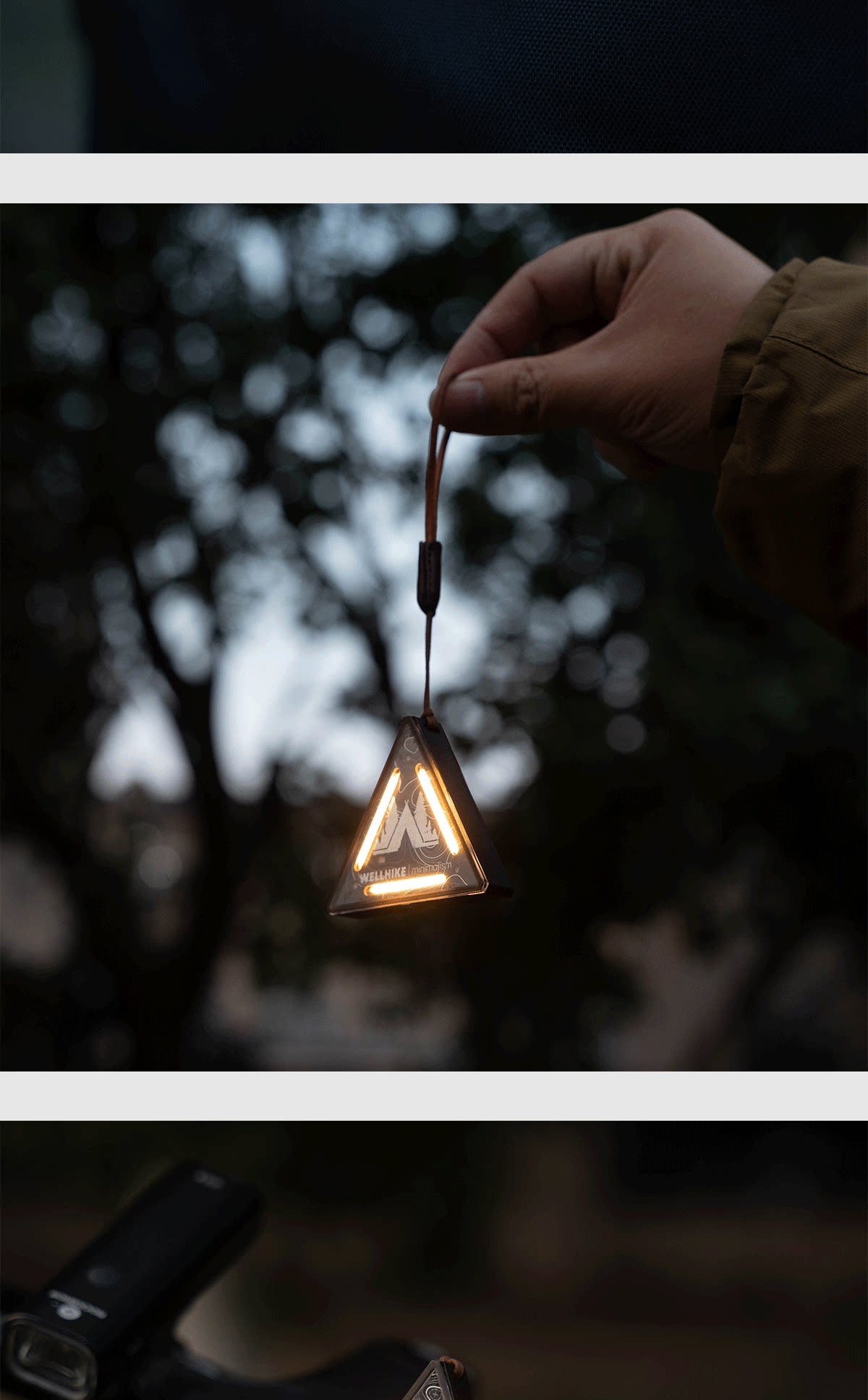 Wellhike tactical triangle light, hanging camping marker lamp, product photo 10