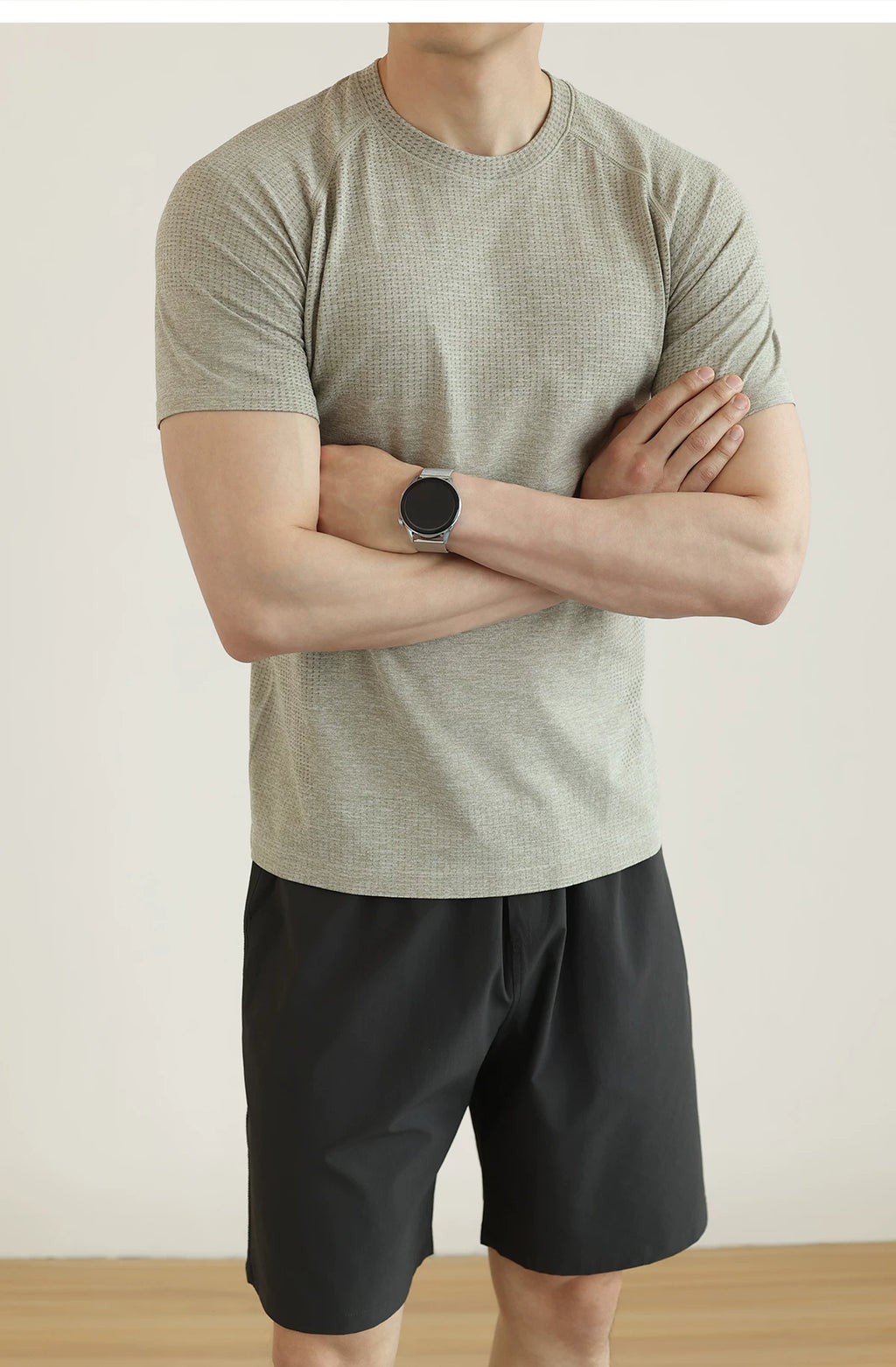 Men's Jacquard Mesh Short Sleeve Tee