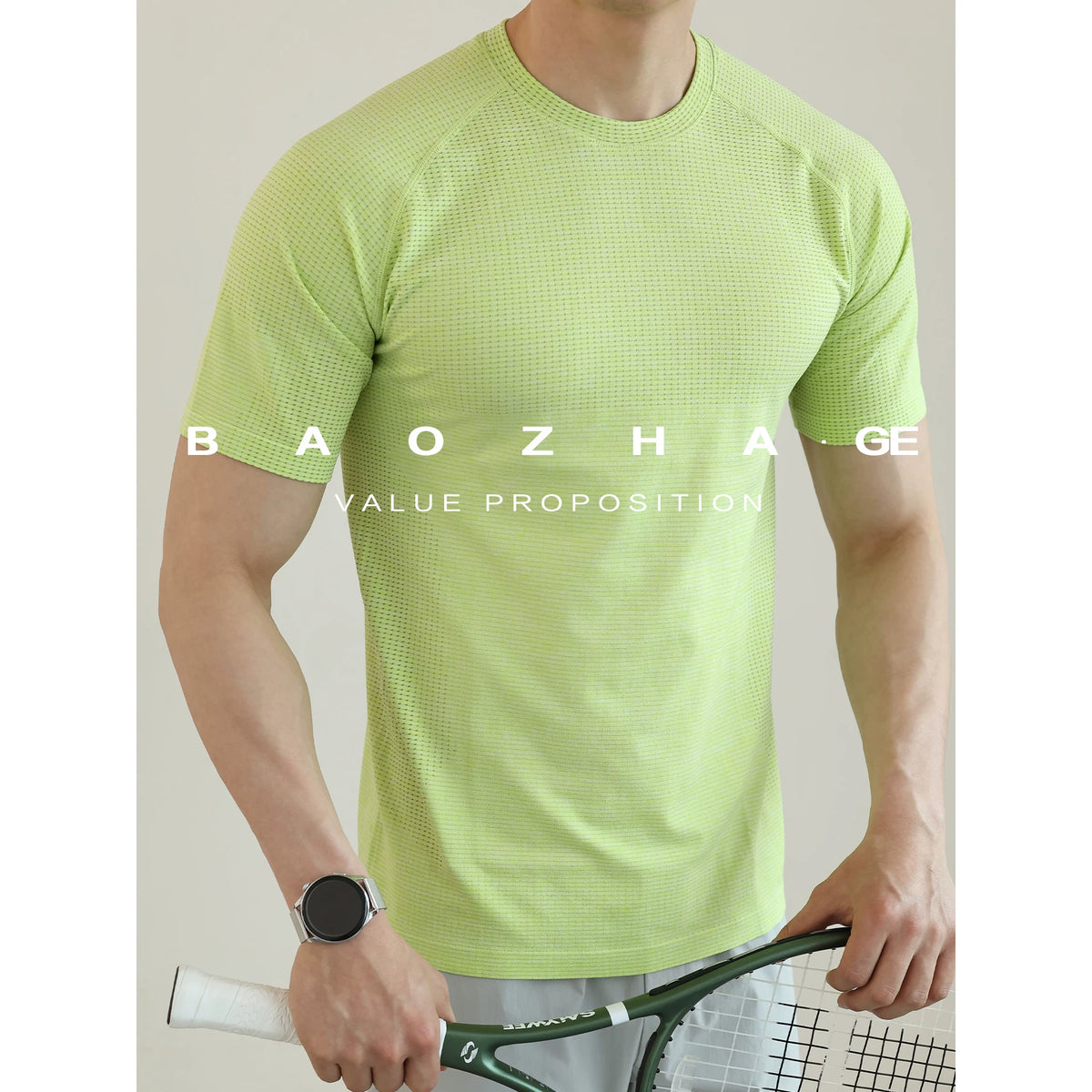 Men's Jacquard Mesh Short Sleeve Tee
