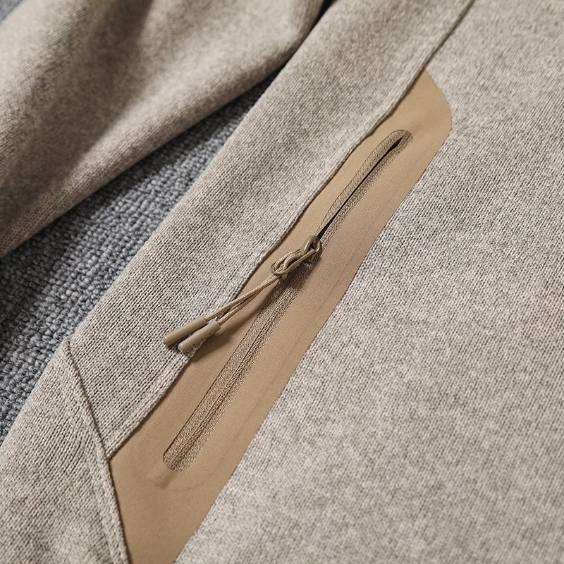 Outdoor fleece jacket hood detail