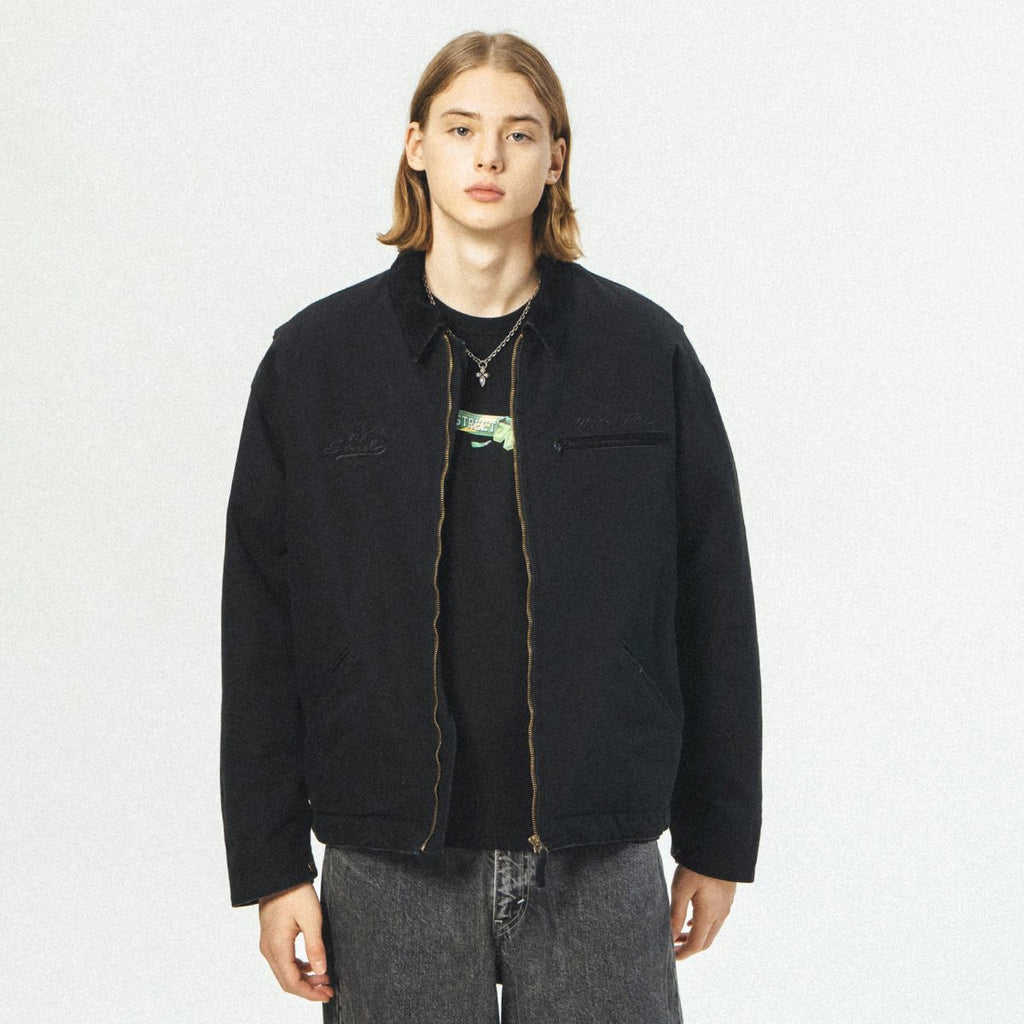 Unisex quilted cotton jacket outdoor lifestyle shot