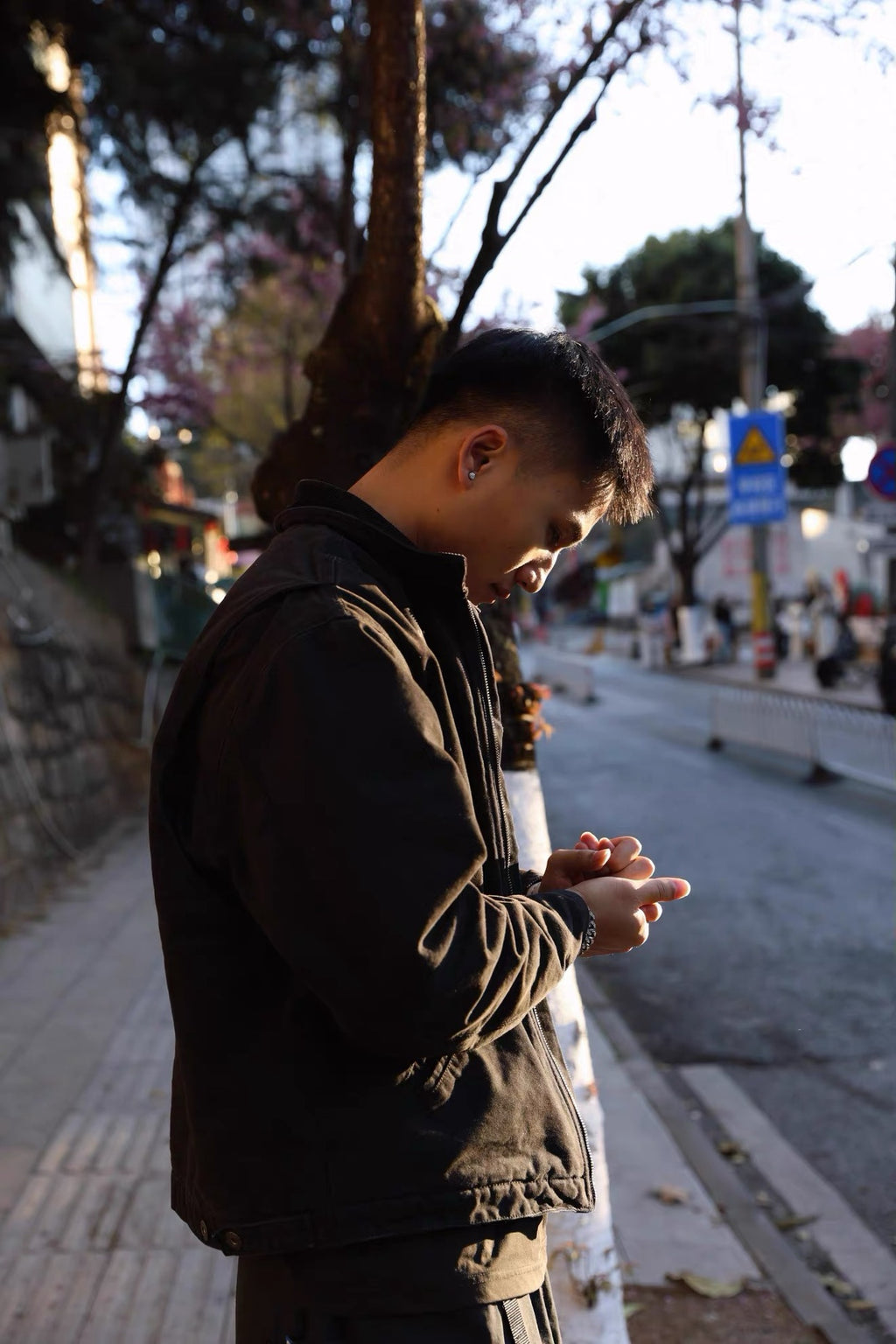 Japanese vintage padded jacket - street style
