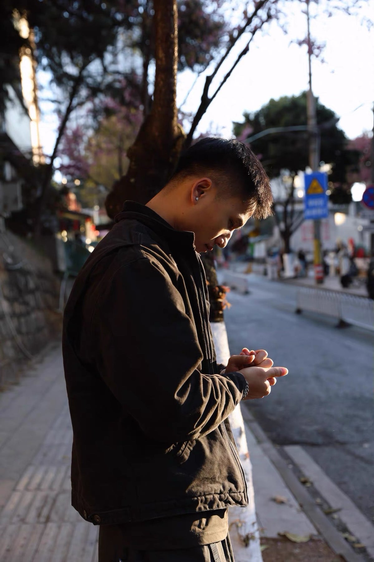 Japanese vintage padded jacket - street style